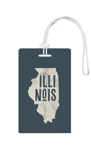 612 My Home State Illinois Luggage Tag