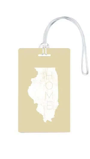 612 My Home State Illinois Luggage Tag