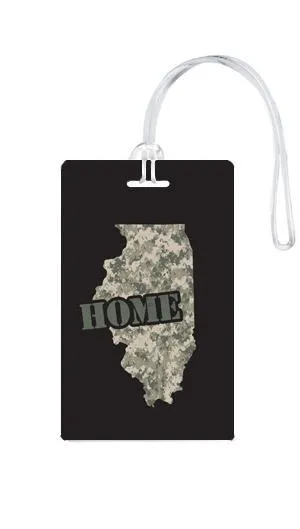 612 My Home State Illinois Luggage Tag