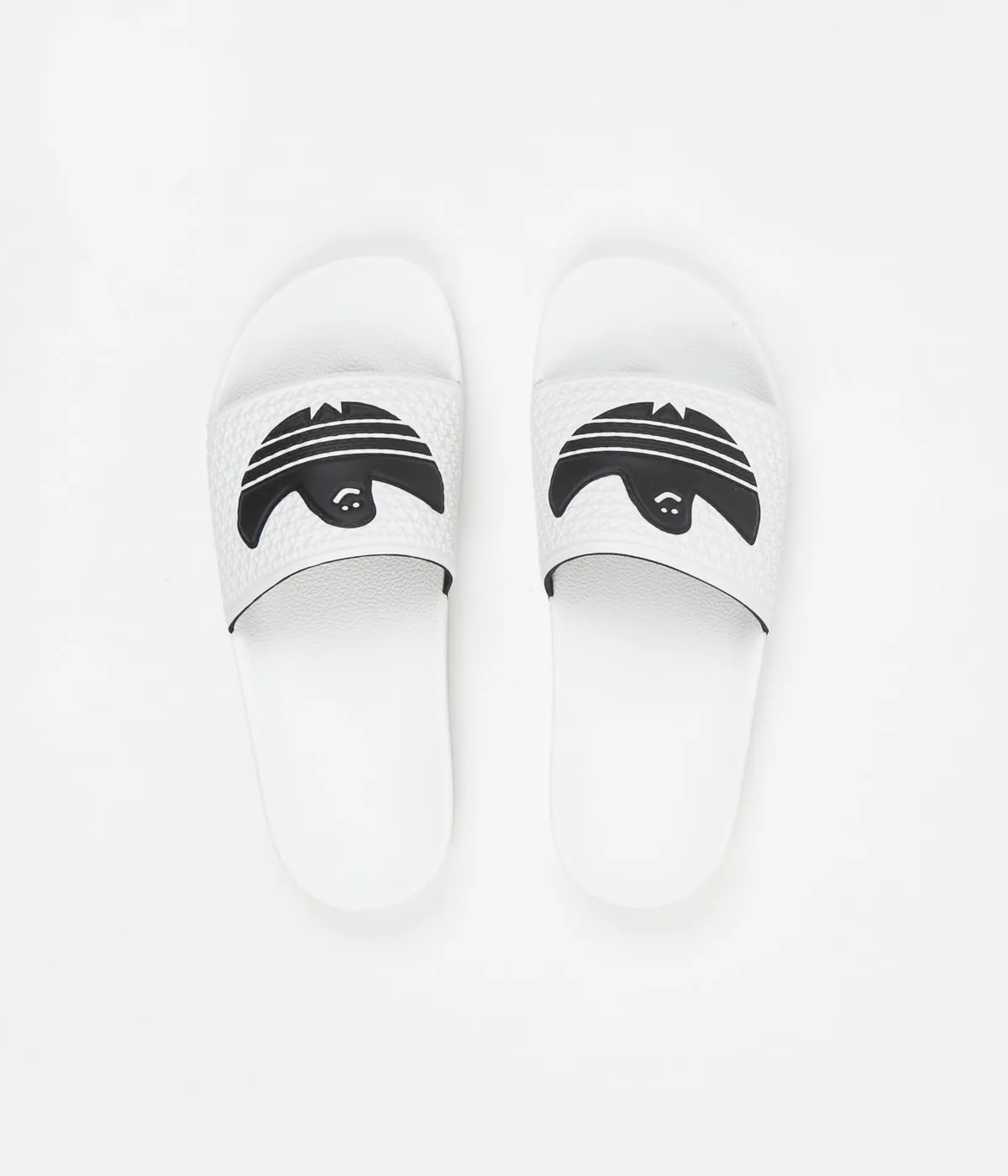 Adidas Shmoofoil Slides - White / Black / White