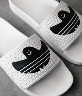 Adidas Shmoofoil Slides - White / Black / White