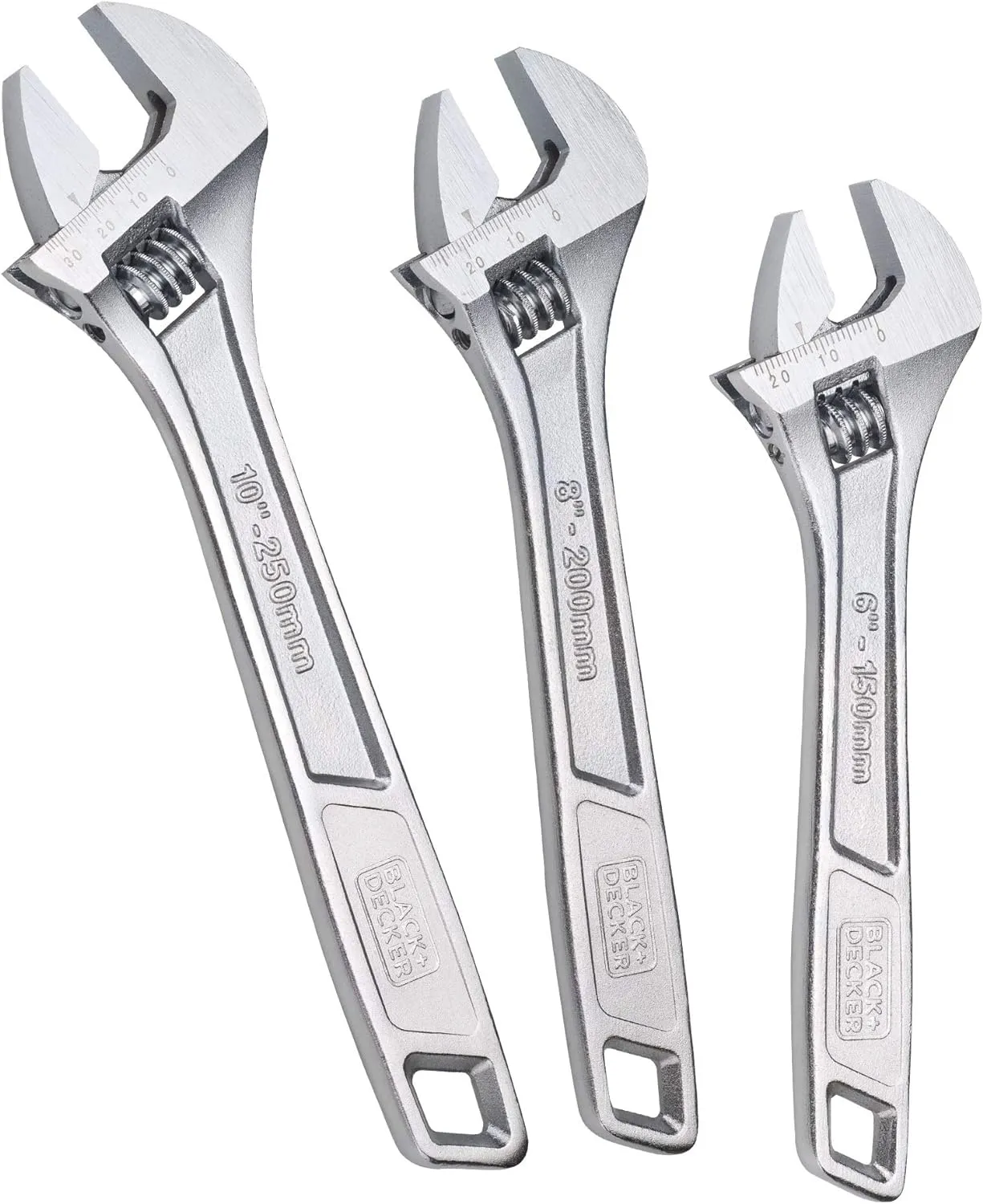 Adjustable Wrench Set, 3-Pack