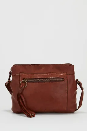 Ari Leather Tassel Crossbody Bag