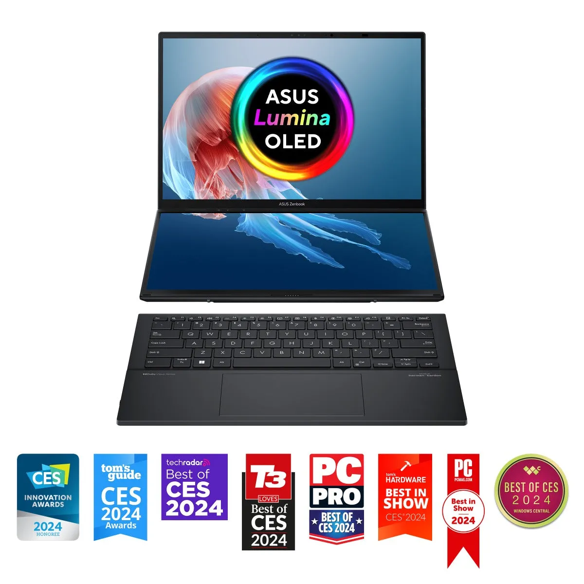 ASUS Zenbook Duo 14 OLED | 14" 3K Touch | Intel Core Ultra 9 | 32GB DDR5 RAM | 1TB SSD | 2-in-1 - Inkwell Gray