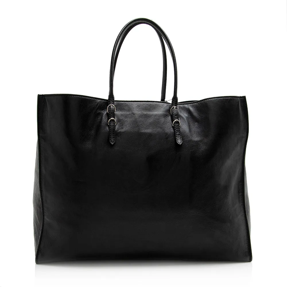 Balenciaga Calfskin Papier A4 Zip Around Large Tote (SHF-21607)