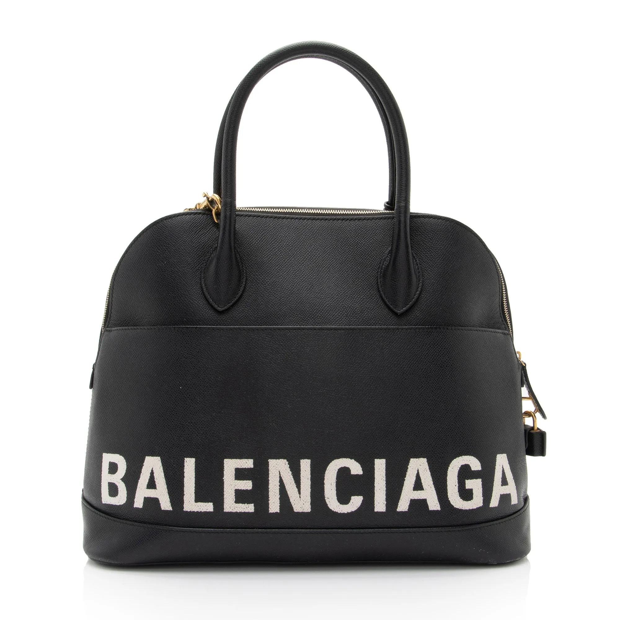 Balenciaga Grained Calfskin Ville Medium Top Handle Bag