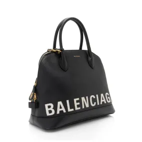 Balenciaga Grained Calfskin Ville Medium Top Handle Bag