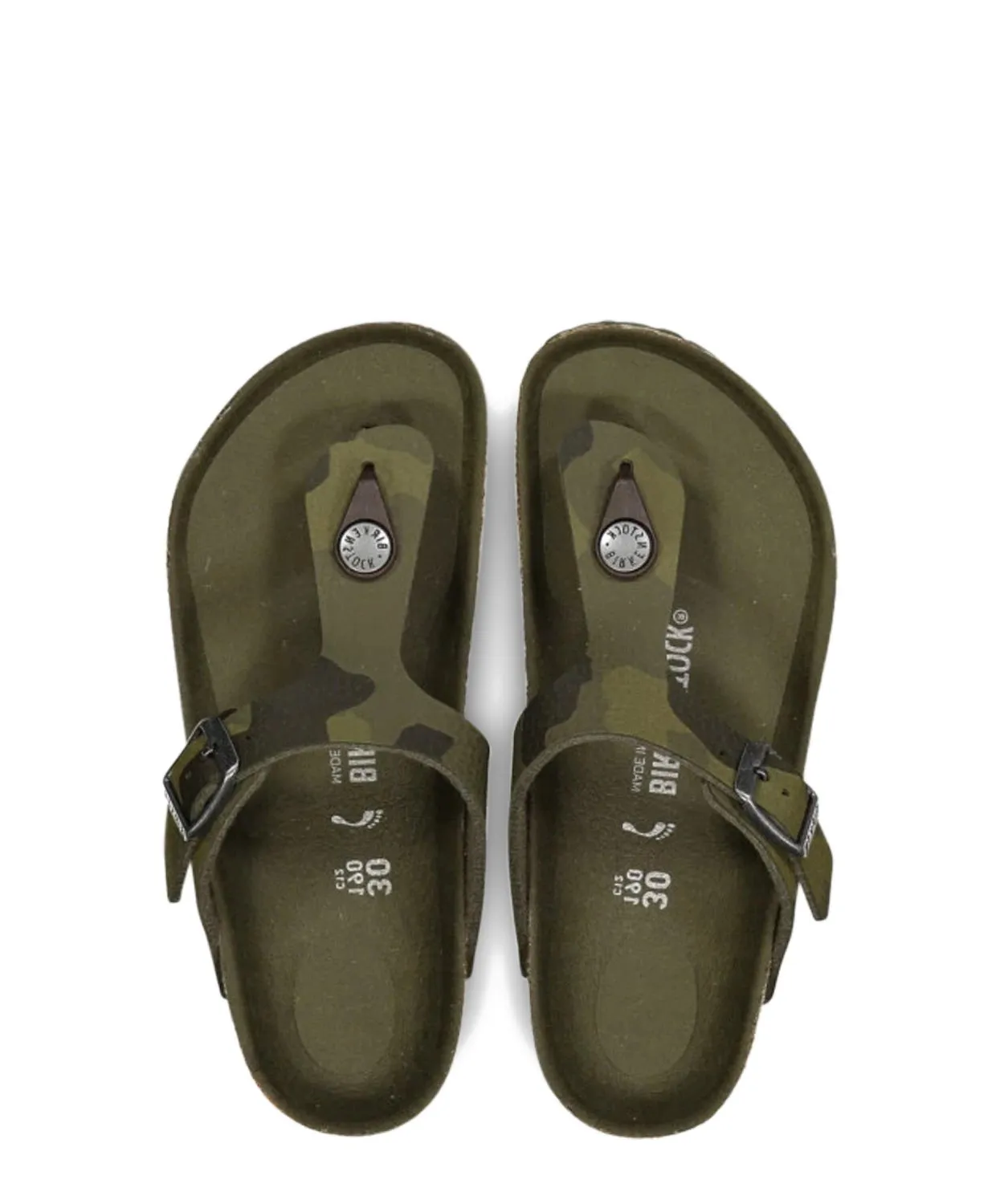 Birkenstock Kids Gizeh Birko-Flor Desert Soil Camo Khaki Sandals