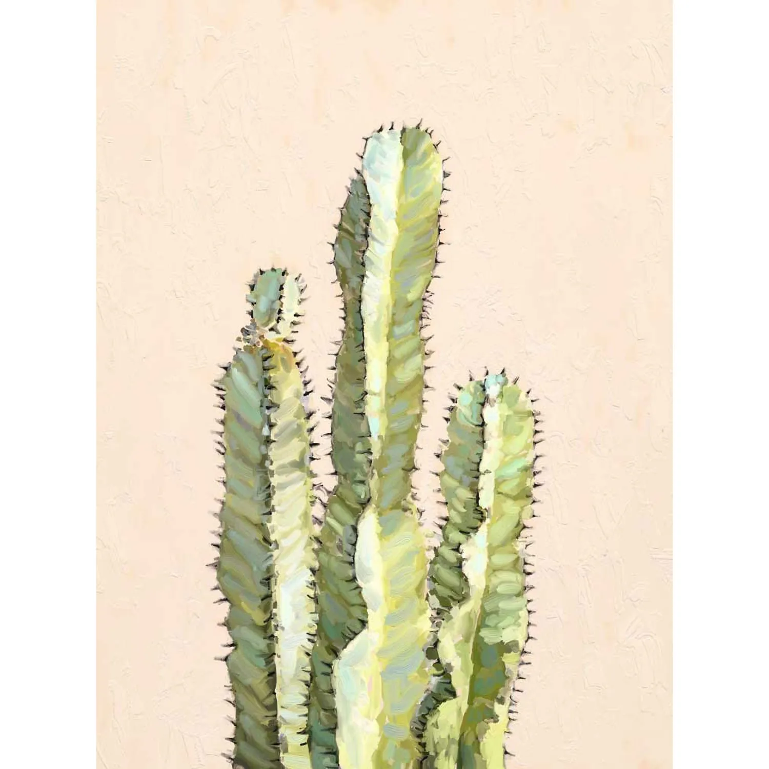 Cactus Garden - Trio Of Trunks Canvas Wall Art