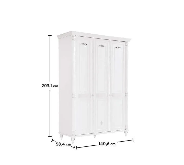 Cilek Romantic 3 Doors Wardrobe