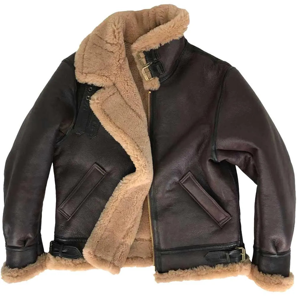 Cockpit USA Mens Spitfire B-3 Sheepskin Bomber Jacket SIZE 52 Final Sale - Ships Same Day