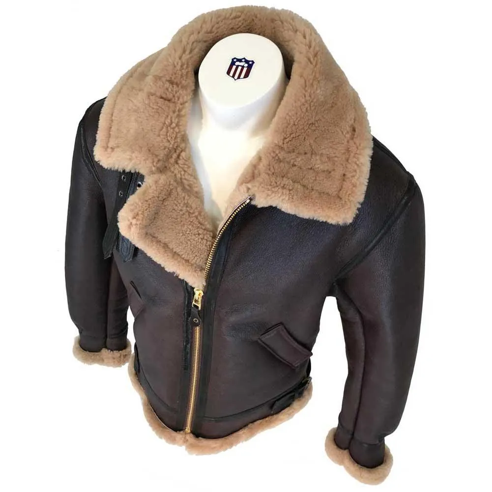 Cockpit USA Mens Spitfire B-3 Sheepskin Bomber Jacket SIZE 52 Final Sale - Ships Same Day