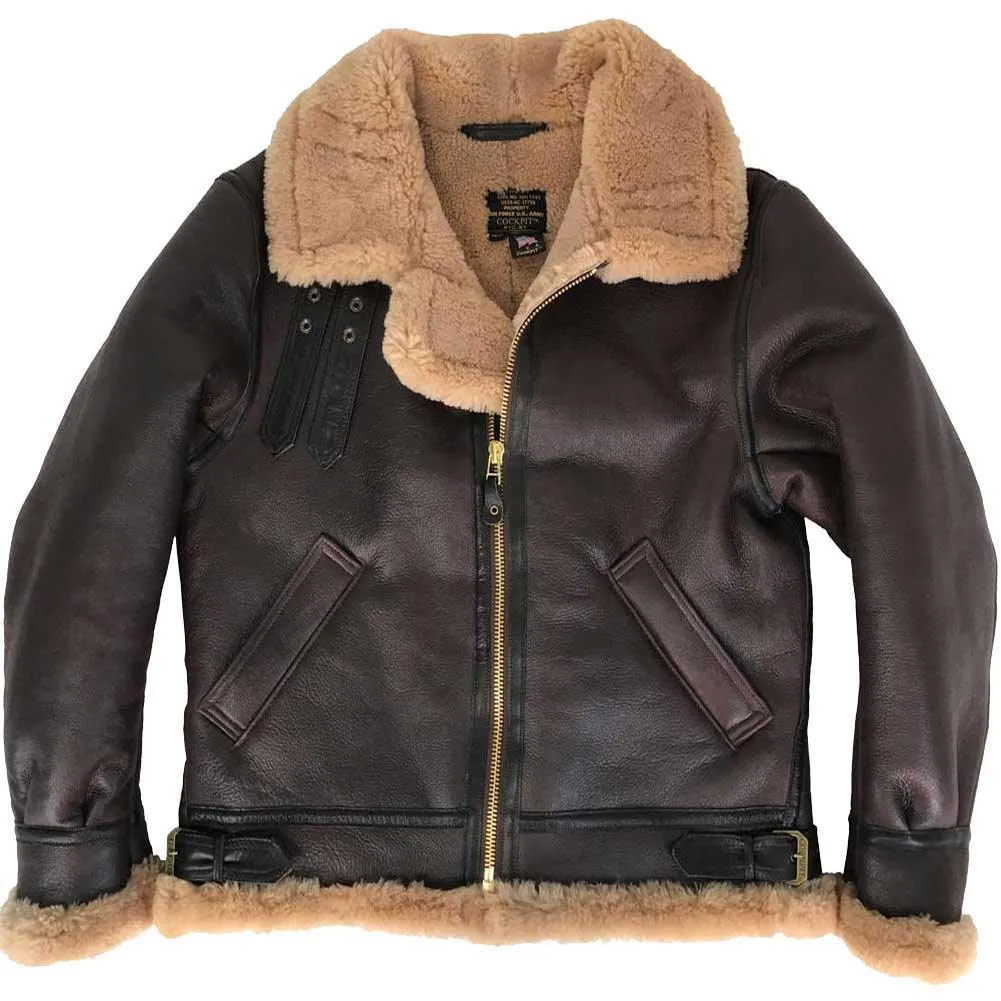 Cockpit USA Mens Spitfire B-3 Sheepskin Bomber Jacket SIZE 52 Final Sale - Ships Same Day