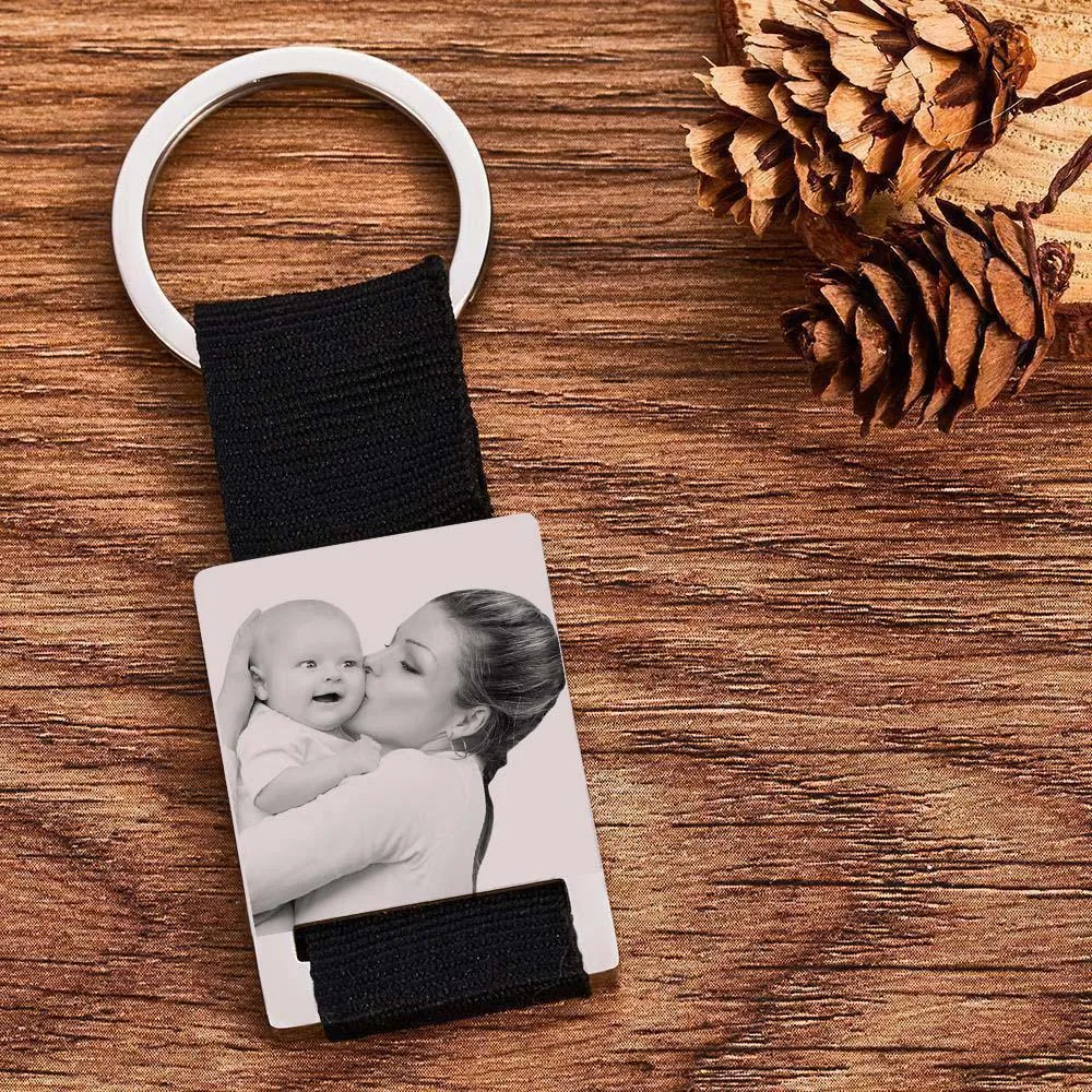 Custom Photo Engraved Calendar Key Chain Keyring Gift for Valentine's Day Gift For Him