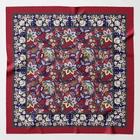 Farnese - Silk Pocket Square - Merlot