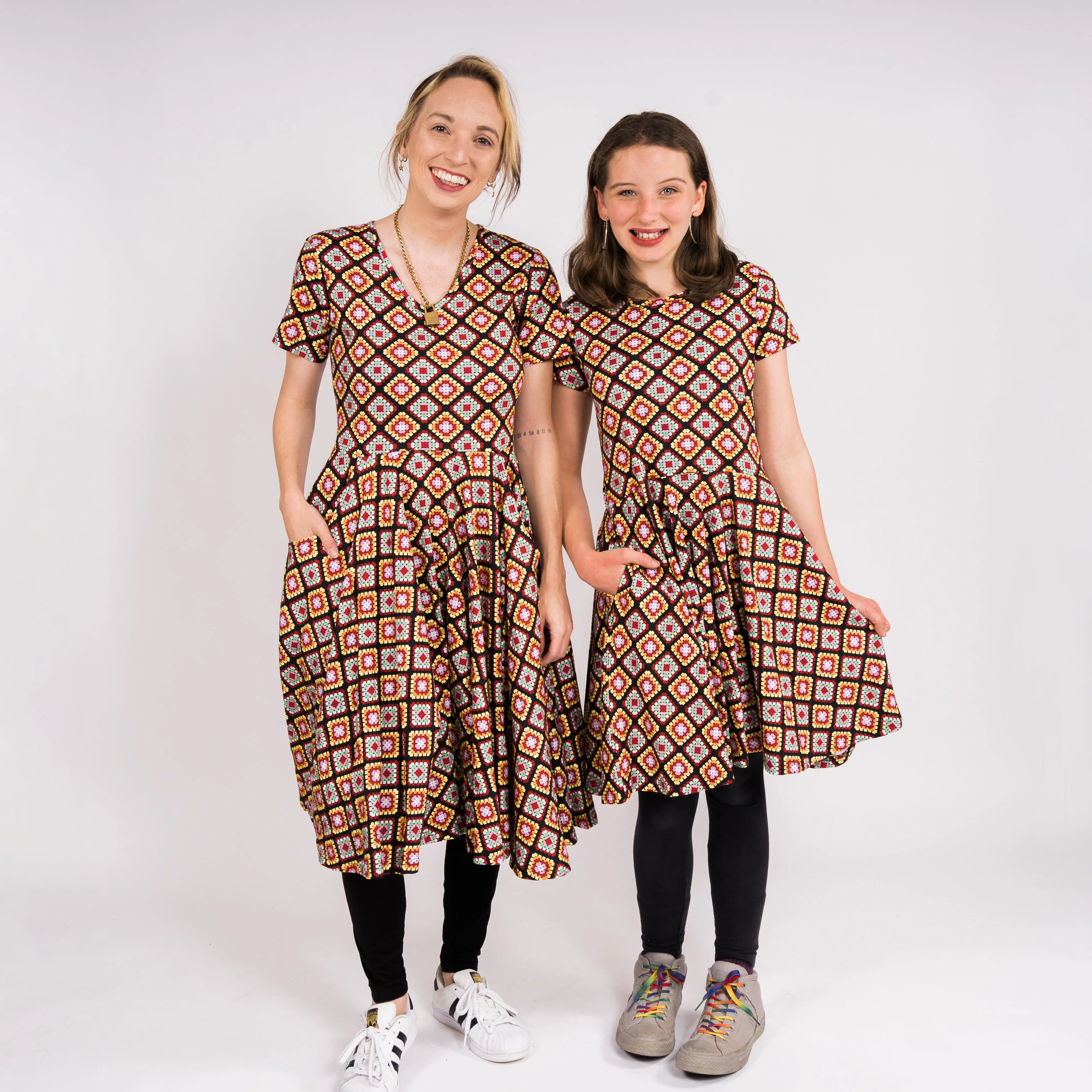 Granny Squares Kids Twirl Dress [FINAL SALE]