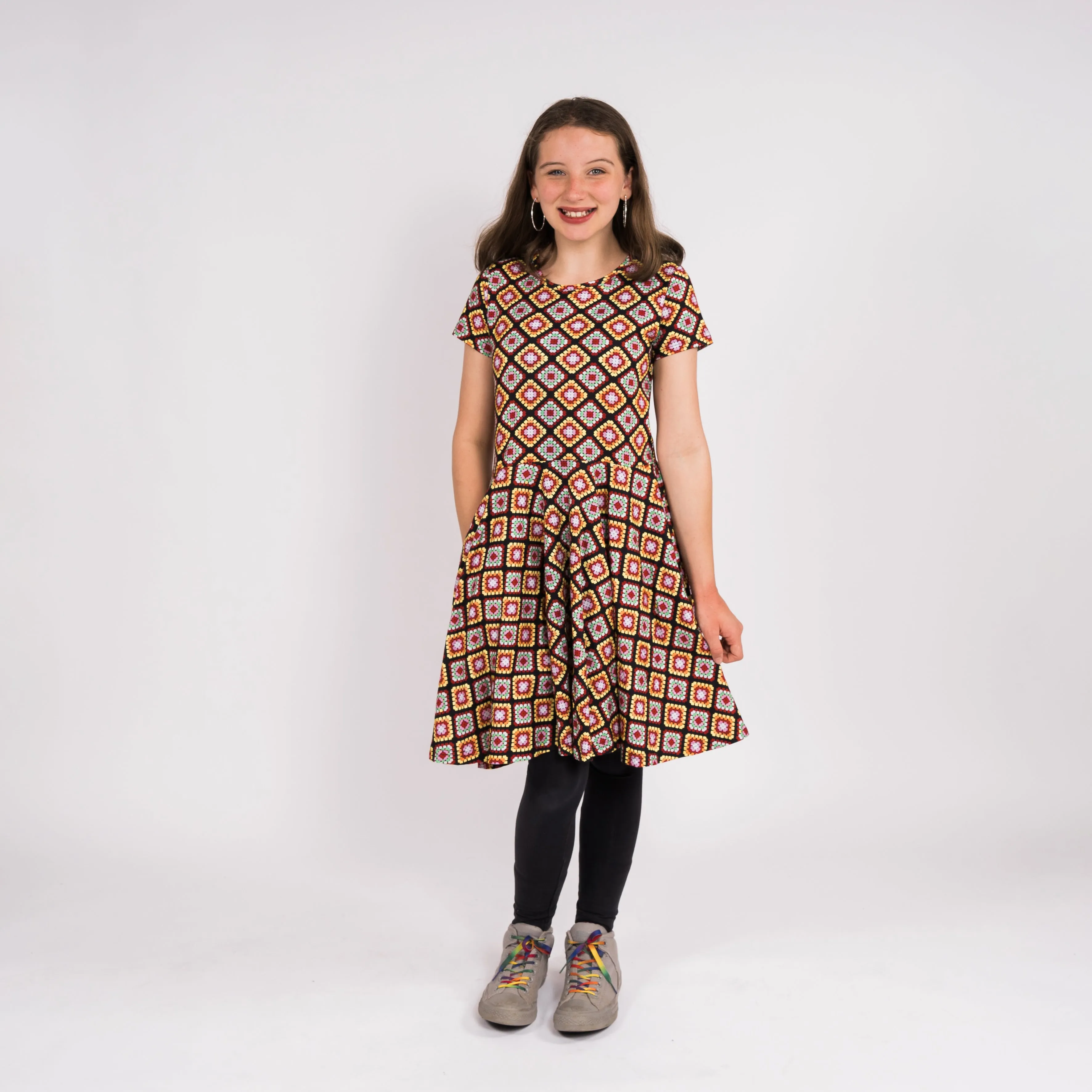 Granny Squares Kids Twirl Dress [FINAL SALE]