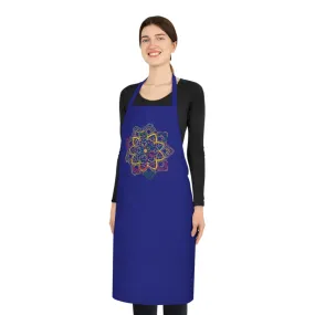 Hand-Drawn Mandala Art Cotton Apron - Ideal for Chefs & Home Cooks