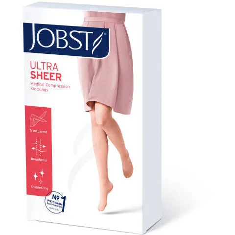 JOBST® UltraSheer Women's Thigh High 20-30 mmHg w/ Lace Silicone Top Band