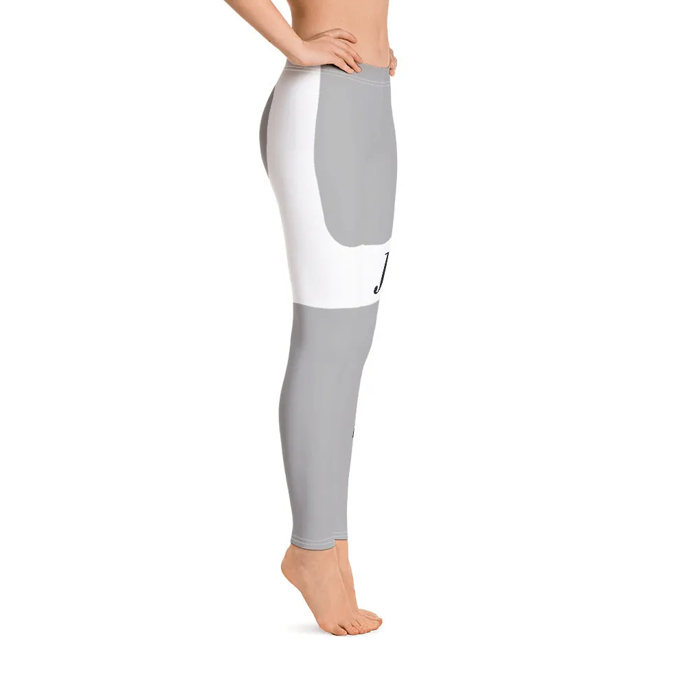 JOLIE NOIRE Leggings Gray/White