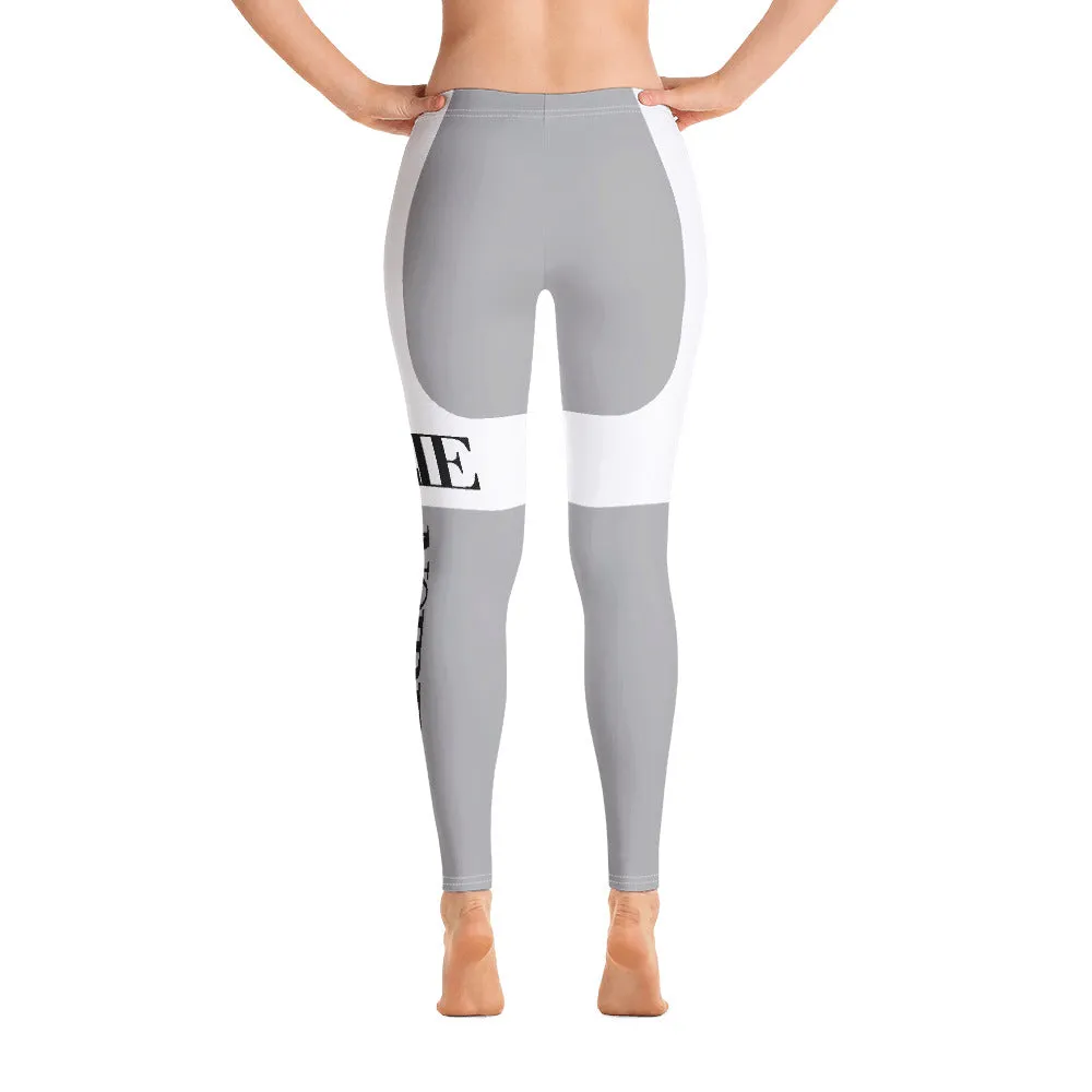 JOLIE NOIRE Leggings Gray/White