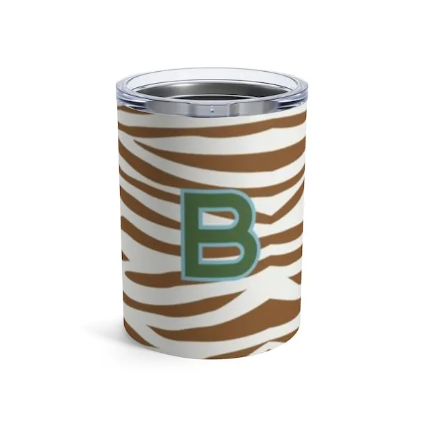 Jungle Stripe Single Initial Small Tumbler