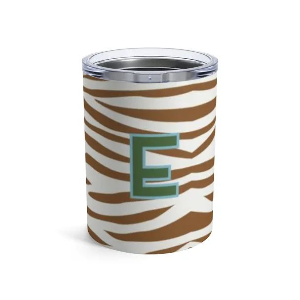 Jungle Stripe Single Initial Small Tumbler