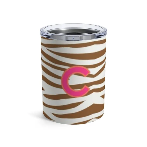 Jungle Stripe Single Initial Small Tumbler