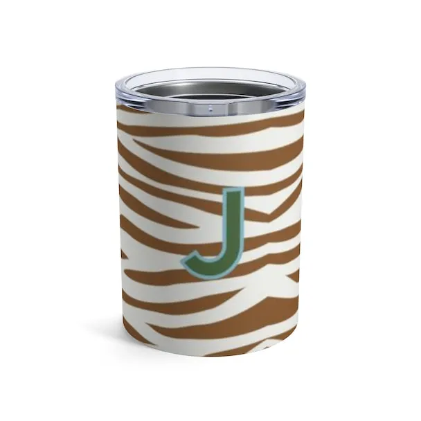 Jungle Stripe Single Initial Small Tumbler