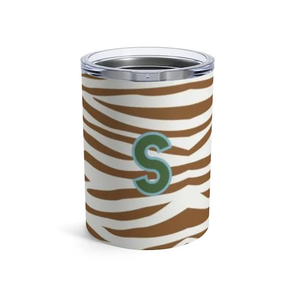 Jungle Stripe Single Initial Small Tumbler