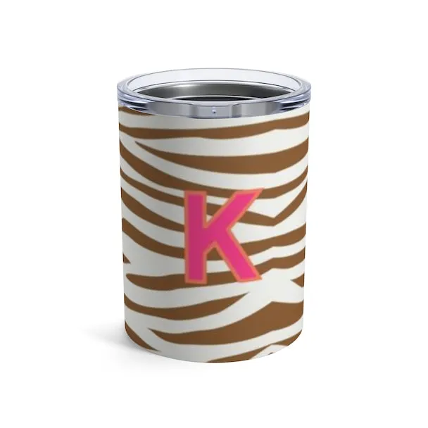 Jungle Stripe Single Initial Small Tumbler