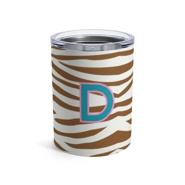 Jungle Stripe Single Initial Small Tumbler