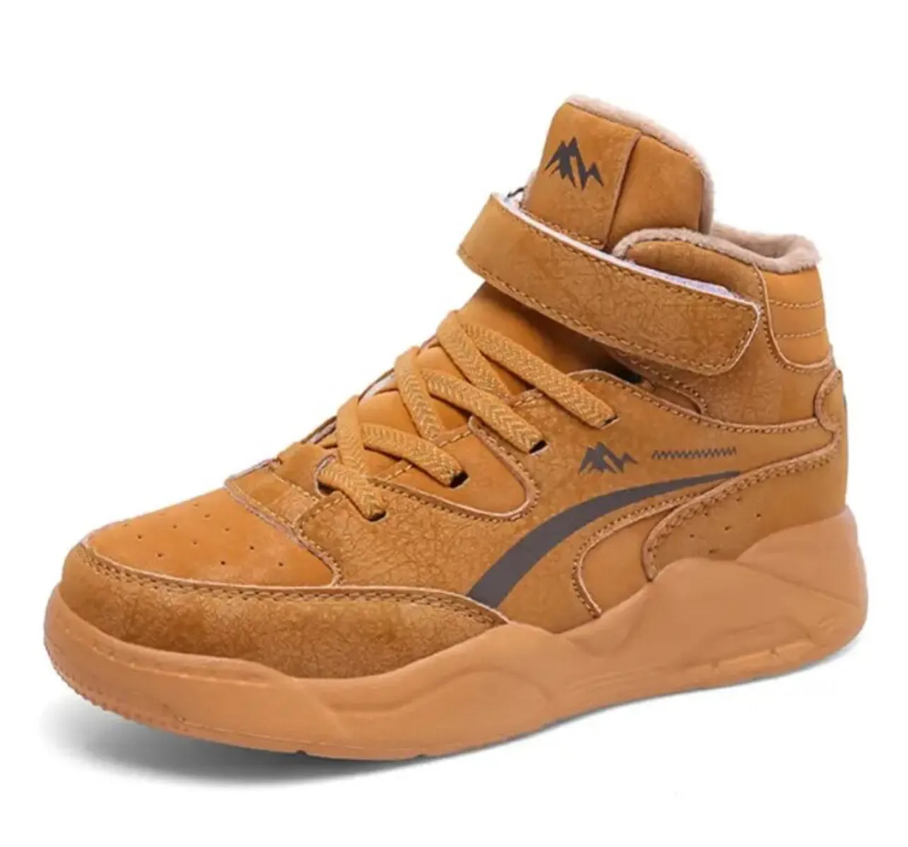 Kids High Top Leather Sneakers