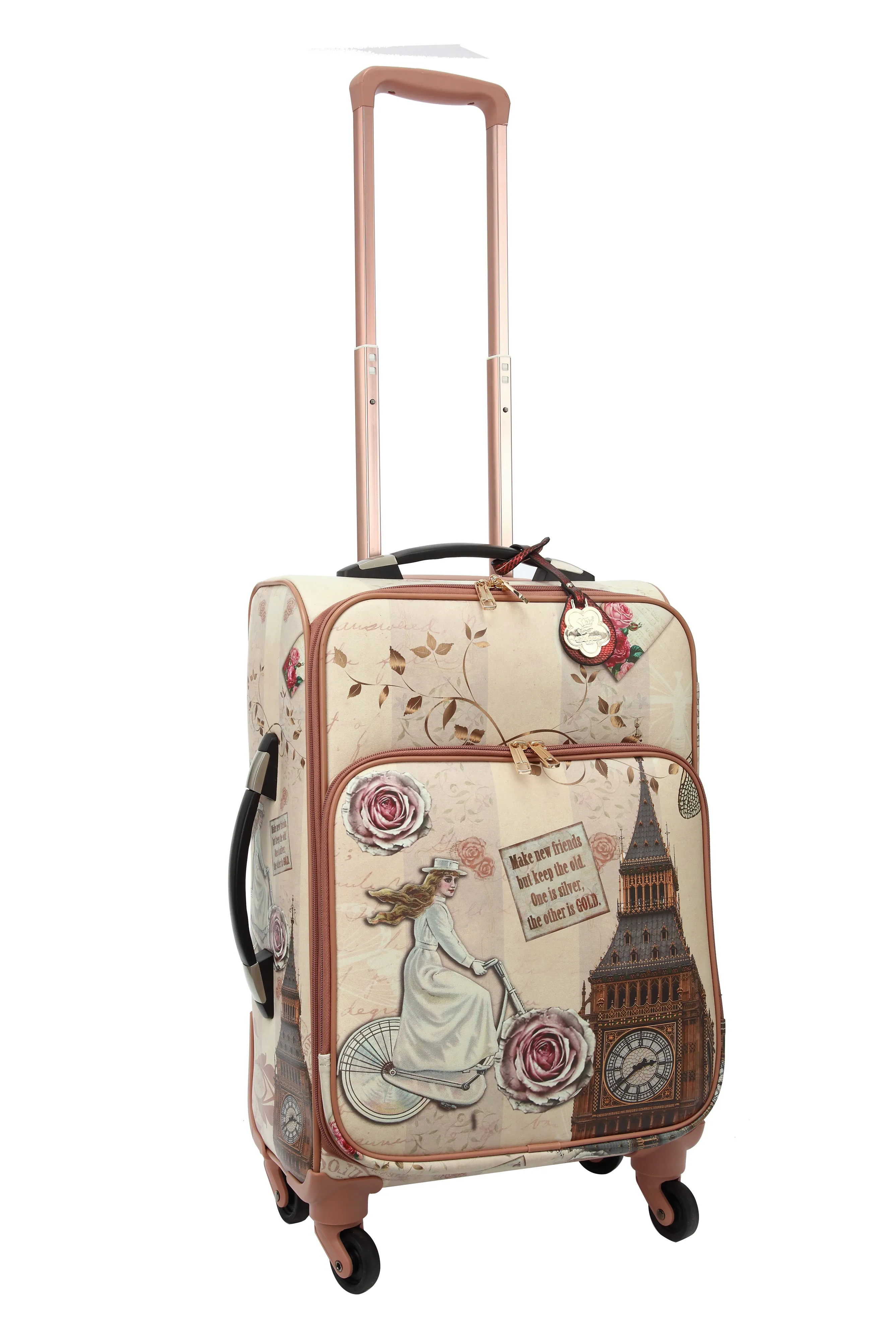 Lady Dream Carry on Luggage with Spinner Wheels