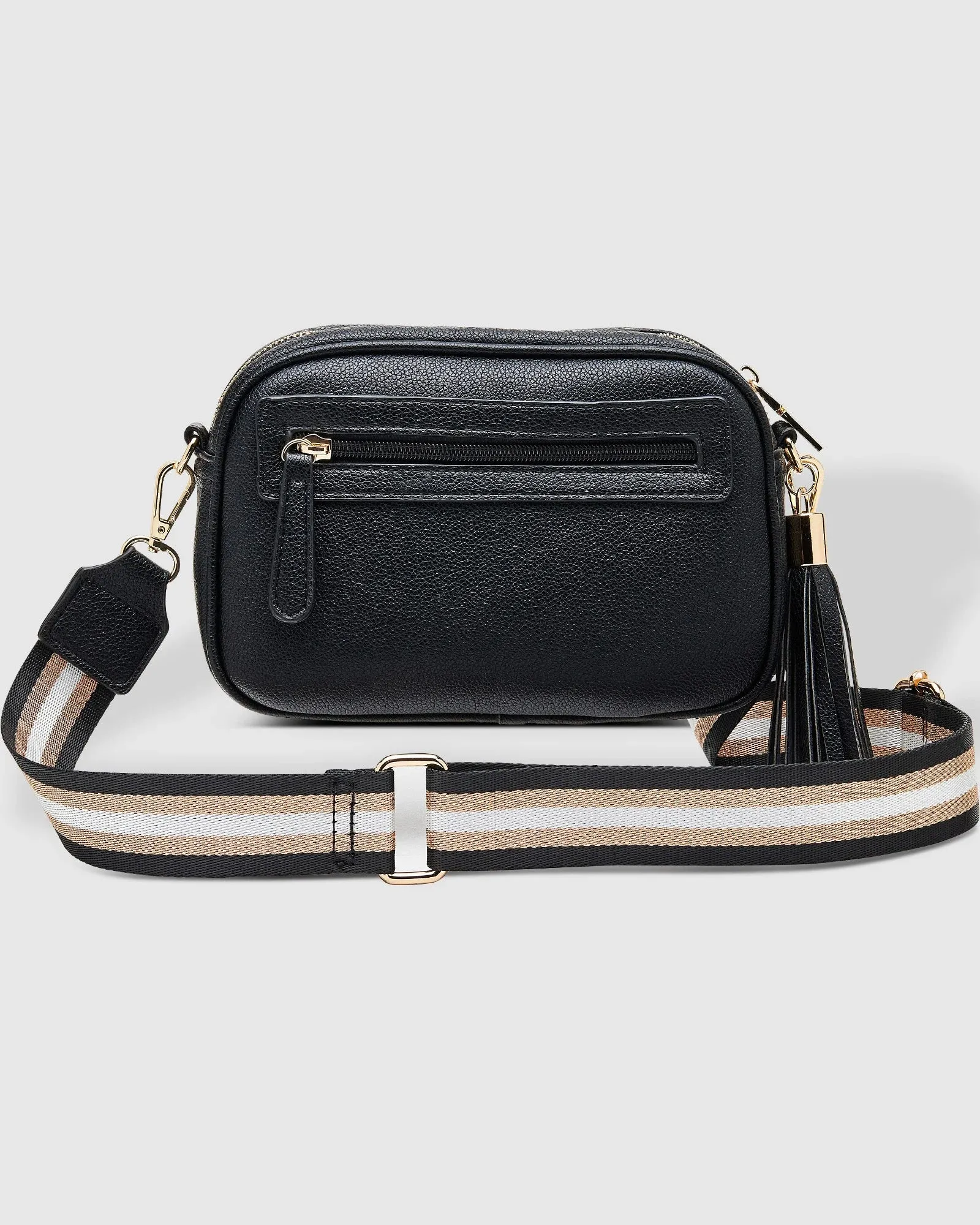 Louenhide Jacinta Crossbody Bag with Metallic Stripe Strap