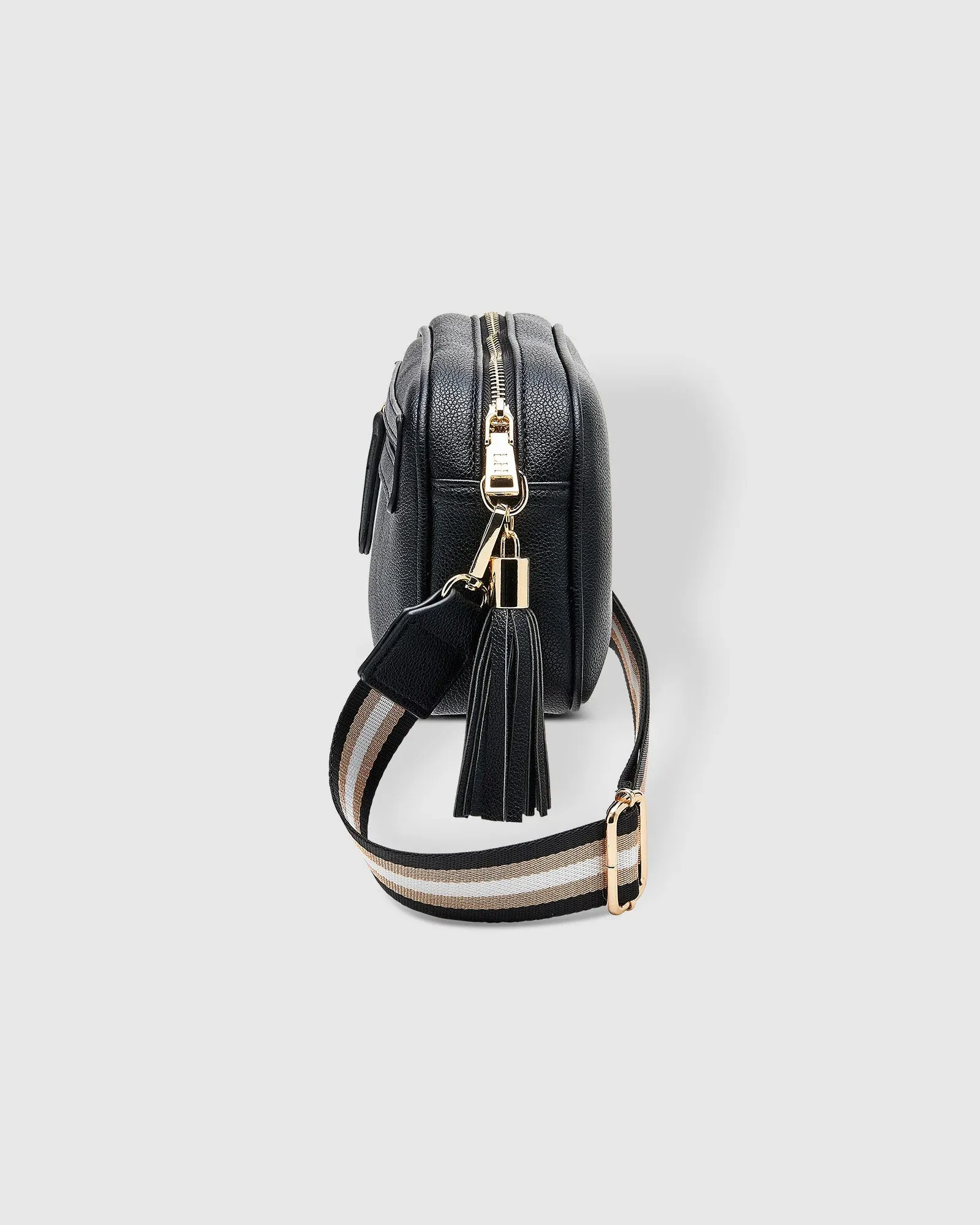 Louenhide Jacinta Crossbody Bag with Metallic Stripe Strap