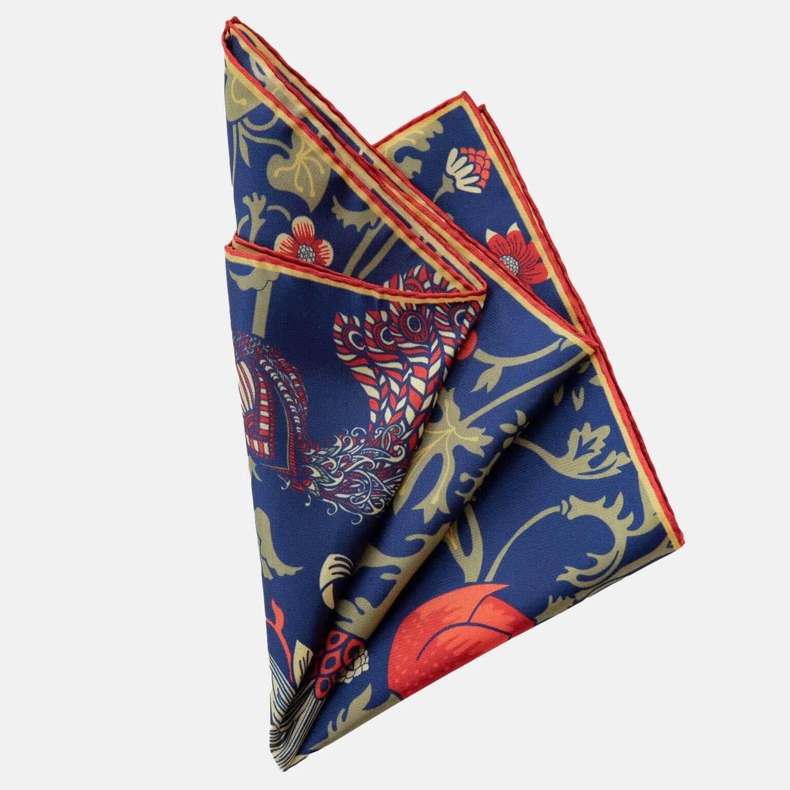 Pavone - Silk Pocket Square - Royal Blue