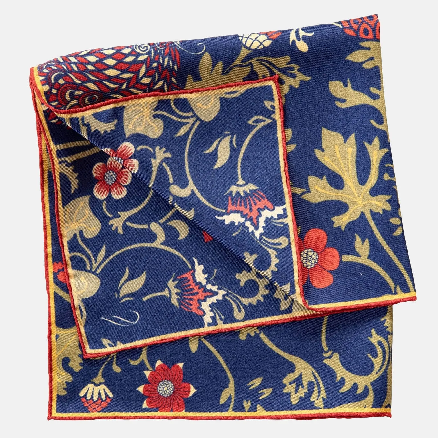 Pavone - Silk Pocket Square - Royal Blue