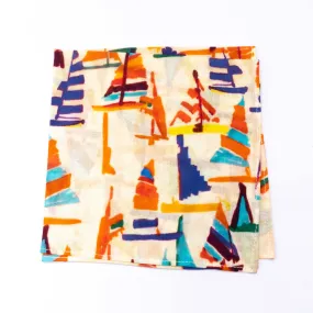 Printed Pocket Square - Sailboat