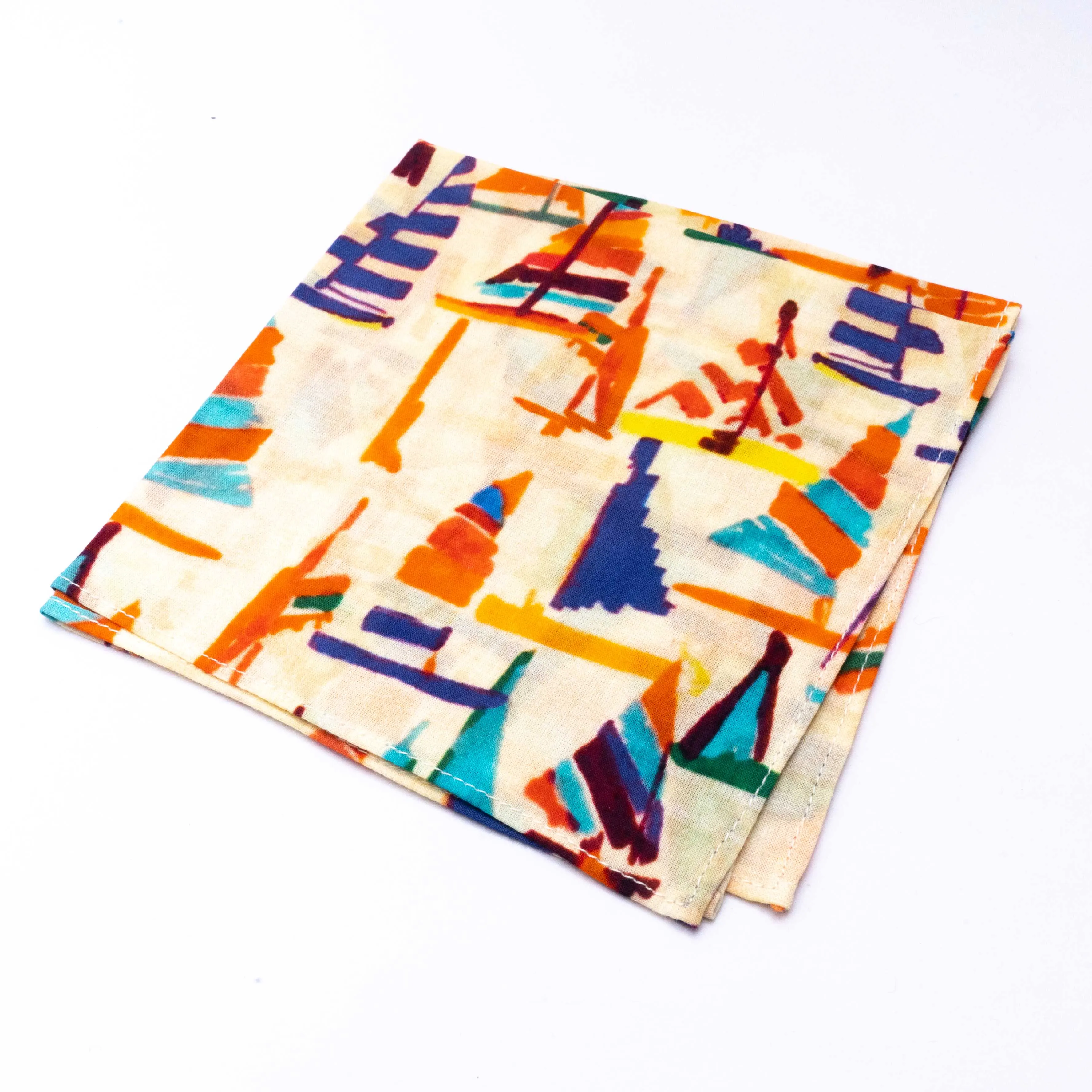 Printed Pocket Square - Sailboat