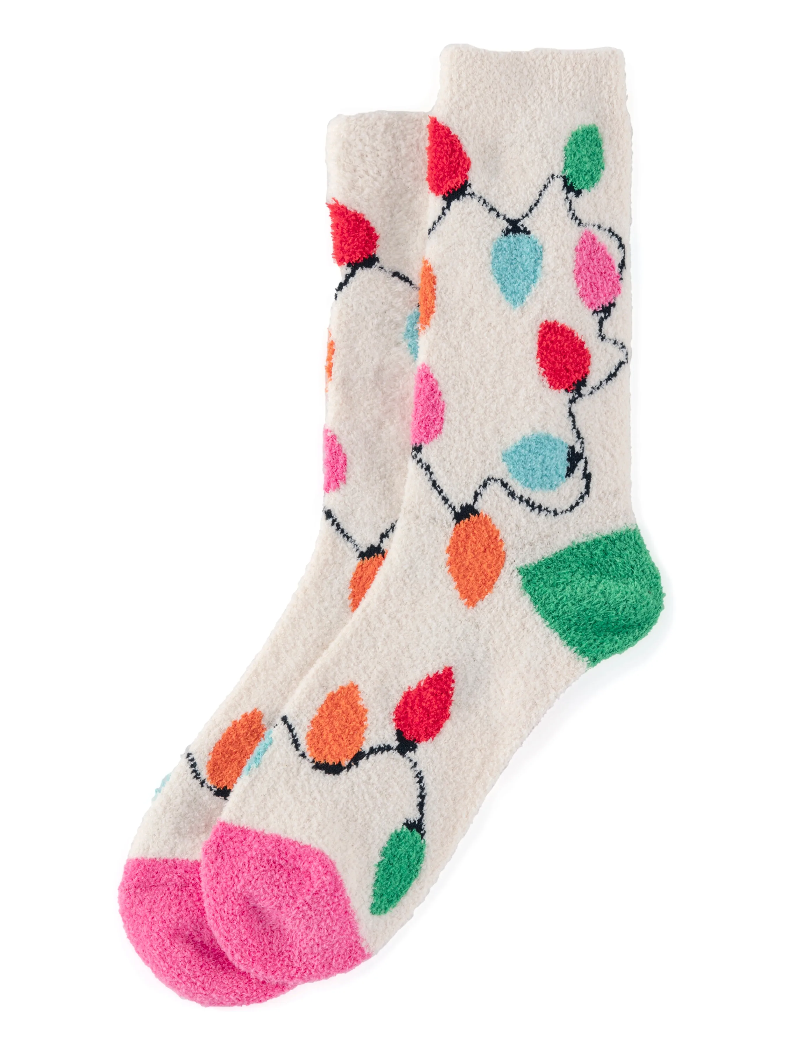 Shiraleah Anya String Lights Socks, Ivory