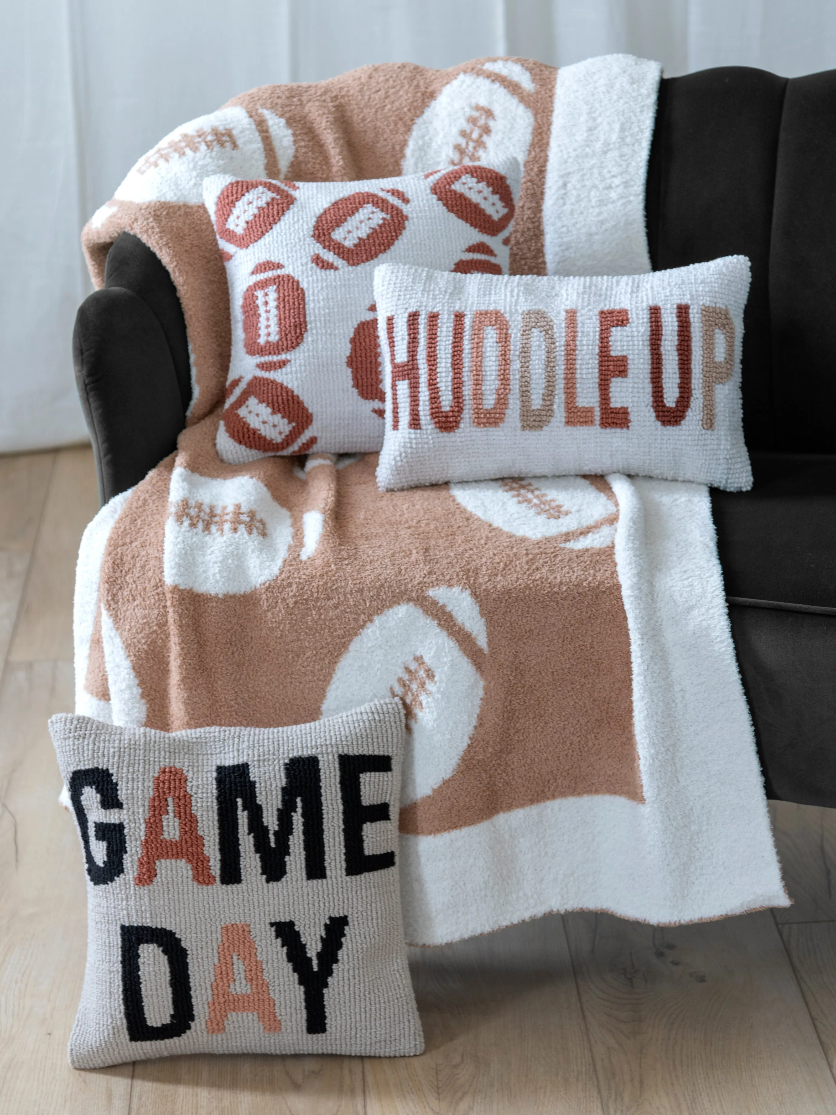 Shiraleah "Game Day" Pillow, Putty