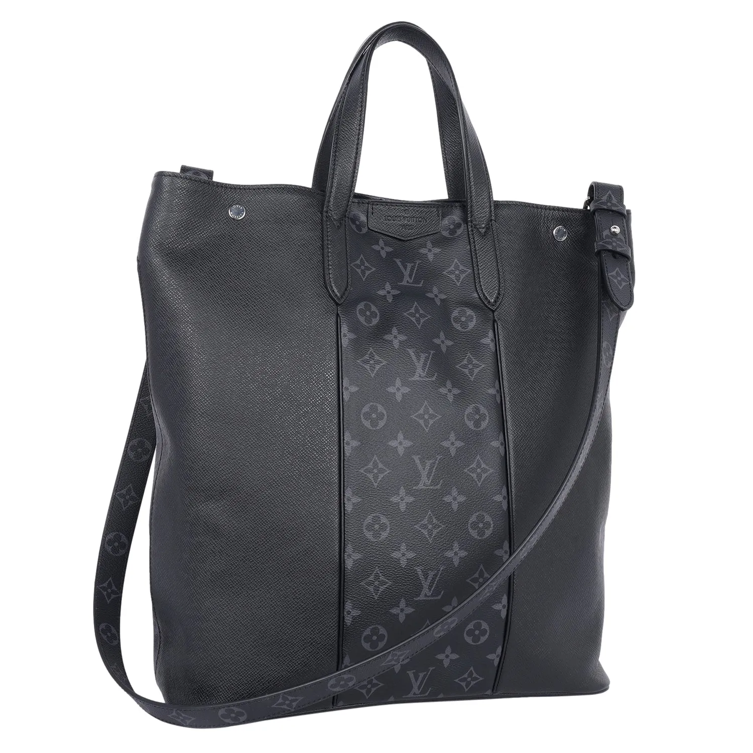 Taiga Monogram Eclipse Outdoor Tote Black (Authentic Pre-owned)