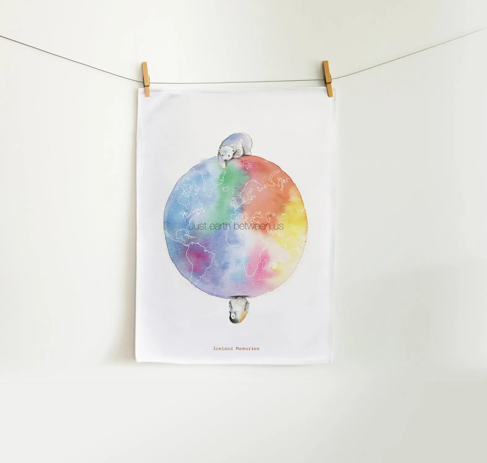 Tea towel - Just earth between us