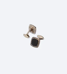 Tribal Black Square Cufflink