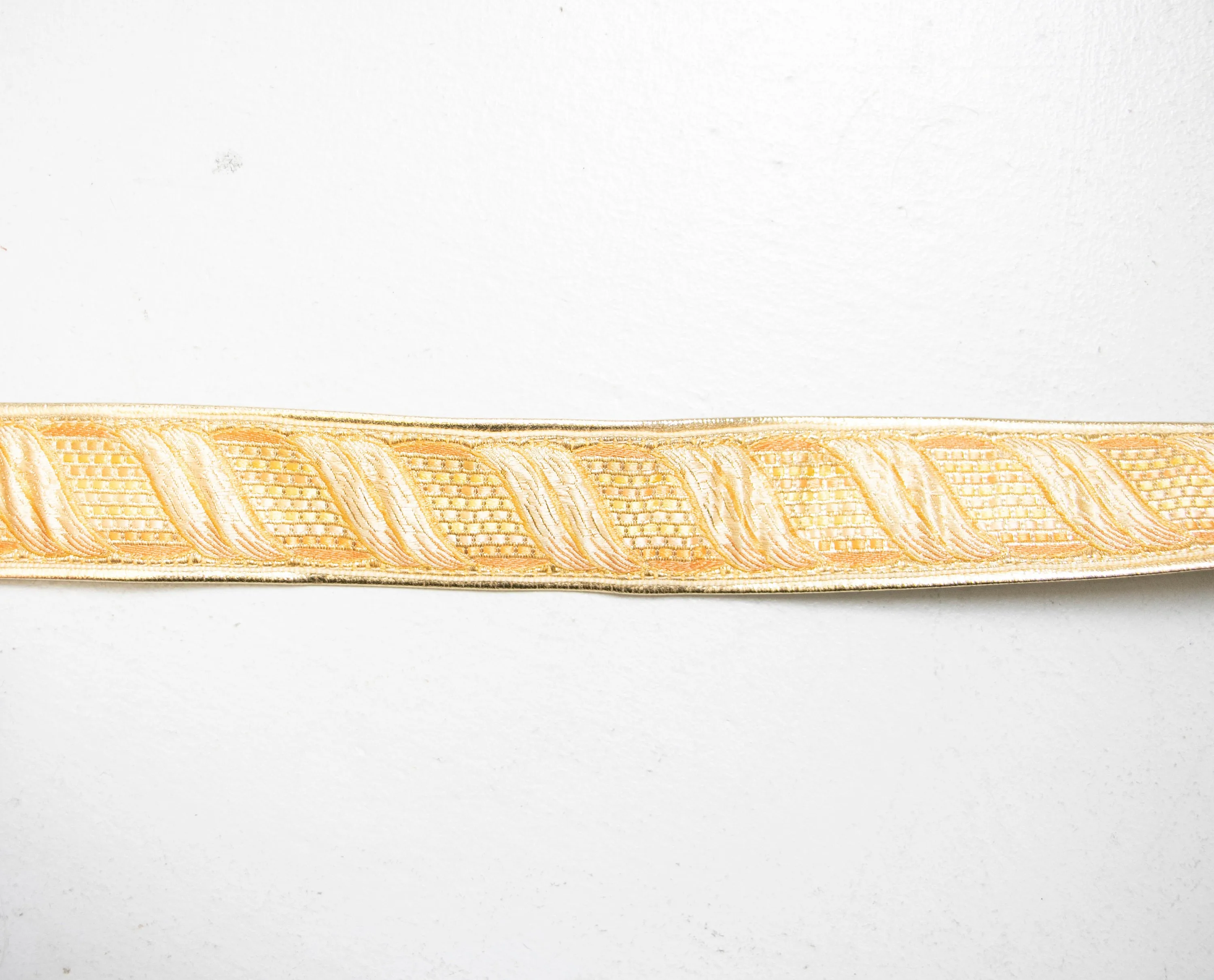 Vintage 1960s Belt Metallic Gold Leather Cinch Waist