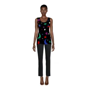 YVES SAINT LAURENT 1979 YSL Moon & Stars Sleeveless Top Documented | Size 34 - XS/S